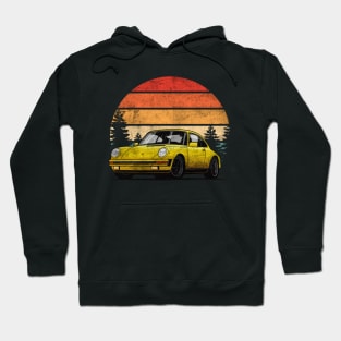 Retro Sunset 911 964 Oldtimer Car Hoodie